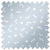 Eighties Shapes, Arctic Blue - Roller Blind